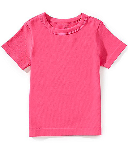 A Loves A Big Girls 7-16 Ribbed Knit Short Sleeve T-Shirt
