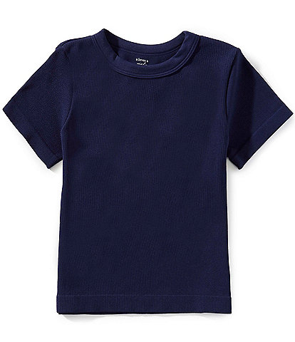 A Loves A Big Girls 7-16 Ribbed Knit Short Sleeve T-Shirt