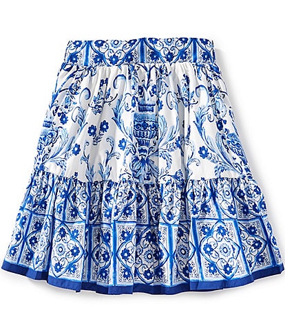 A Loves A Big Girls 7-16 Tiered Pull-On Skirt