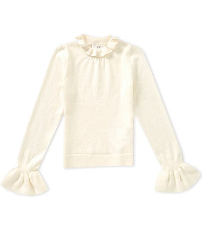 A Loves A Big Girls Long Sleeve Ruffle Top