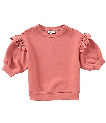 A Loves A Big Girls Ruffle Short Sleeve Sweater