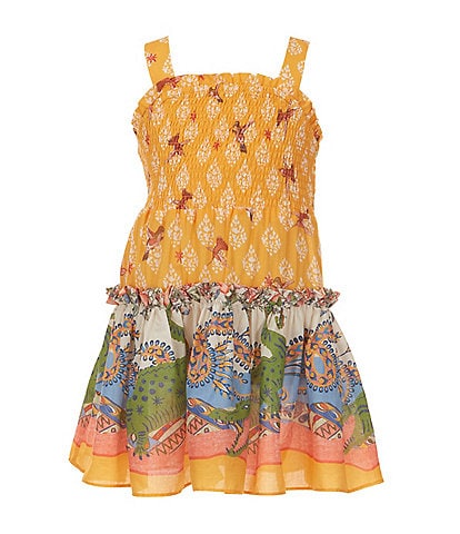 A Loves A Little Girls 2-6X Square Neck Sleeveless Smocked Dress