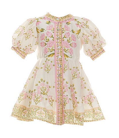 A Loves A Little Girls 2T-6X Bubble Sleeve Floral Dress