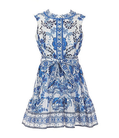 A Loves A Little Girls 2T-6X Button Front Floral Dress