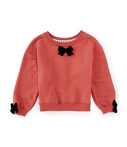 A Loves A Little Girls 2T-6X Long Sleeve Bow Sweatshirt