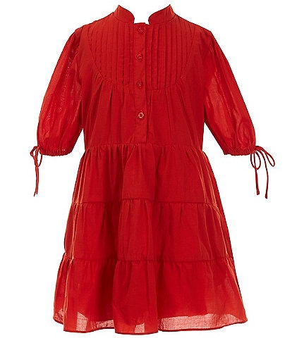 A Loves A Little Girls 2T-6X Pintuck Button Midi Dress