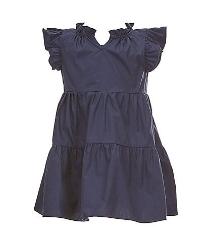 A Loves A Little Girls 2T-6X Ruffle Short Sleeve A-Line Tiered Dress