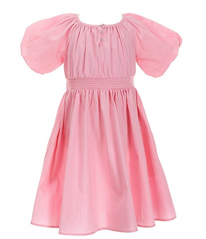 A Loves A Little Girls 2T-6X Short Bubble Sleeve Midi Dress