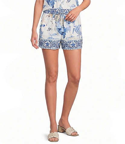 A Loves A Woven Printed Mid Rise Coordinating Shorts