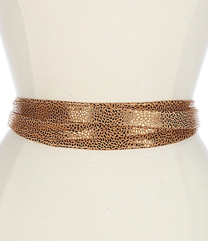ADA 2#double; Midi Leather Dotted Wrap Belt
