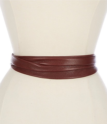 ADA 2#double; Midi Leather Wrap Belt