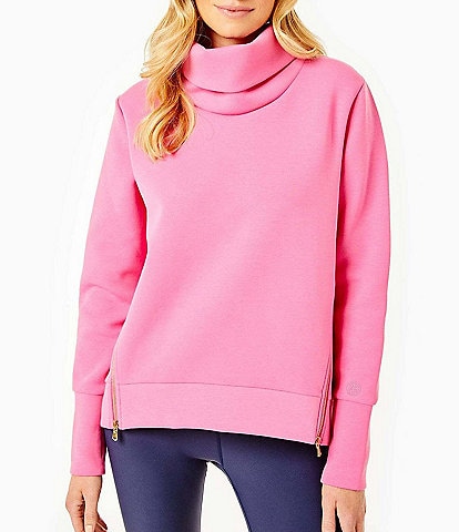 Addison Bay Everyday Mock Neck Zip Hem Pullover