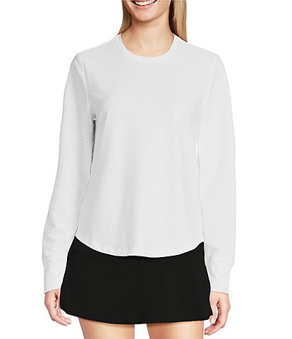 Addison Bay Palmetto Long Sleeve Mesh Knit Top