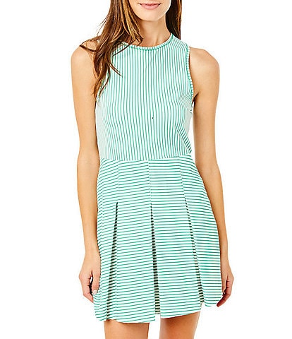 Addison Bay Striped Racquet Performance Dress