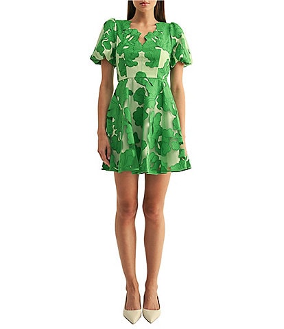 Adelyn Rae Arianna Bubble Sleeve Mini Dress