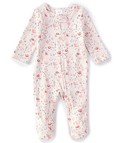 Aden + Anais Baby Girls 6-9 Months Long-Sleeve Perennial Footed Coverall