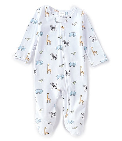 Aden + Anais Baby Boy Newborn-9 Months Long-Sleeves Jungle Jammin Footed Coverall