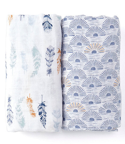 Aden + Anais Baby Sunrise 2-Pack Muslin Swaddle Blankets