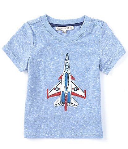 Adventurewear 360 Baby Boys 12-24 Months Round Neck Short Sleeve Airplane T-Shirt