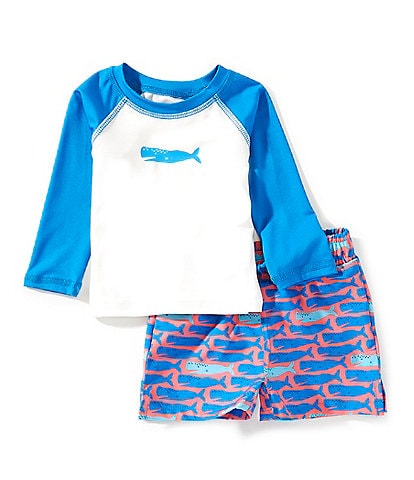 Adventurewear 360 Baby Boys 3-24 Months Rashgaurd & Whale Swim Trunks Set