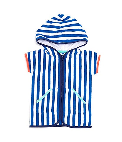 Adventurewear 360 Baby Boys 3-24 Months Short Sleeve Zip Front Hooded Swim Coverup