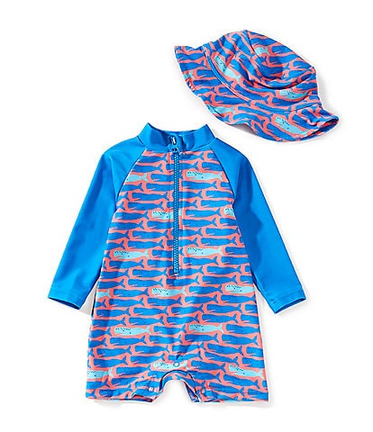 Adventurewear 360 Baby Boys 3-24 Months Whale Rashguard One-Piece Swimsuit