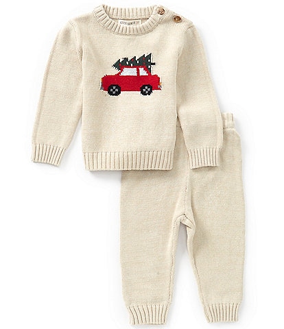 Adventurewear 360 Baby Boys Long Sleeve Holiday Car Pullover & Pants Set