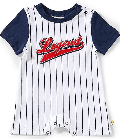 Adventurewear 360 Baby Boys Newborn- 24 Months Stripe Short Sleeve Legend Applique Shortall