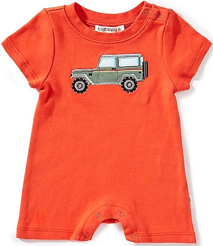 Adventurewear 360 Baby Boys Newborn-24 Months Truck Applique Short Sleeve Shortall