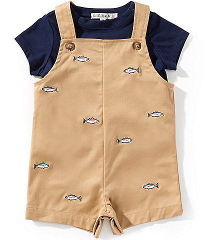 Adventurewear 360 Baby Boys Newborn-24 Months Twill Embroidered Trout Jon Jon Shortall