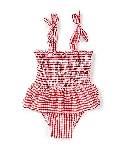 Adventurewear 360 Baby Girls 3-24 Months Red Gingham One-Piece Swimsuit