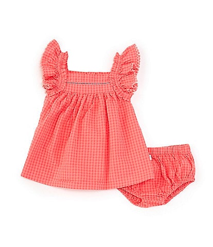 Adventurewear 360 Baby Girls 3-24 Months Square Neck Sleeveless Gingham Dress