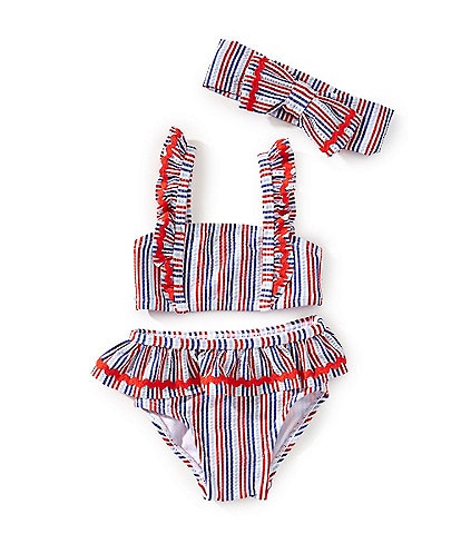 Adventurewear 360 Baby Girls 3-24 Months Stripe Seersucker 2-Piece Swimsuit