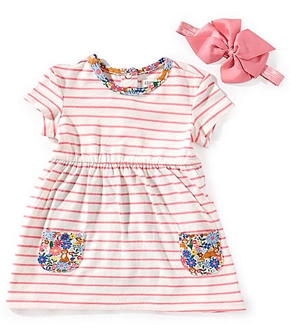Adventurewear 360 Baby Girls Newborn-24 Months Stripe Knit Play Dress