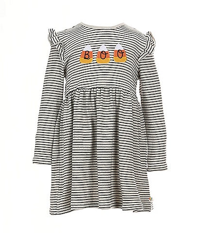 Adventurewear 360 Little Girls 2T-6X Long Sleeve Boo Candy Corn Dress