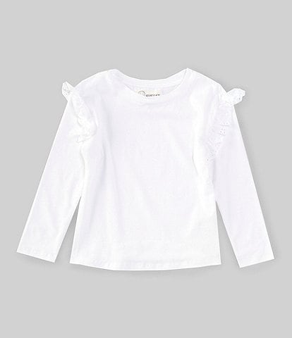 Adventurewear 360 Little Girls 2T-6X Ruffle Trim Long Sleeve T-Shirt