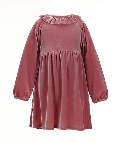 Adventurewear 360 Little Girls 2T-6X Velvet Empire Long Sleeve Dress