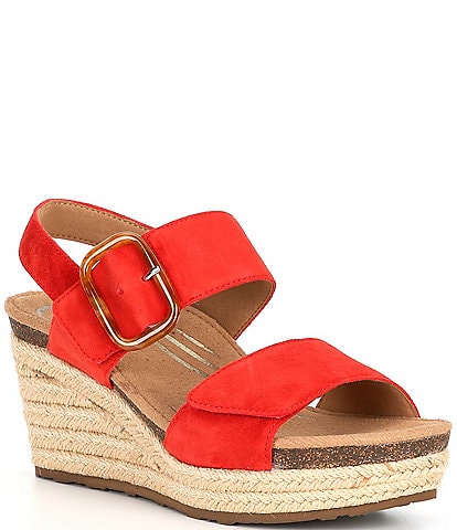 Vince Camuto Jefany Leather Floral Wedge Sandals
