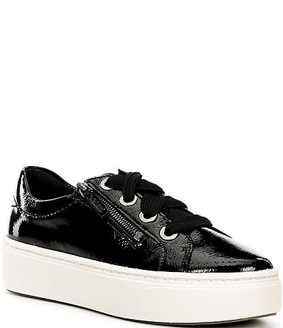 Aetrex Aubrey Side Zip Patent Leather Sneakers
