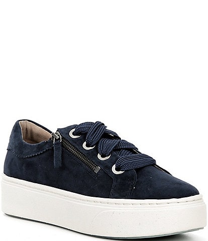 Aetrex Aubrey Side Zip Suede Sneakers
