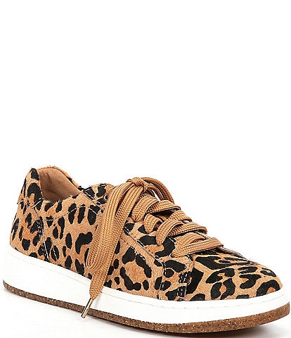 Aetrex Blake Leopard Print Calf Hair Comfort Sneakers