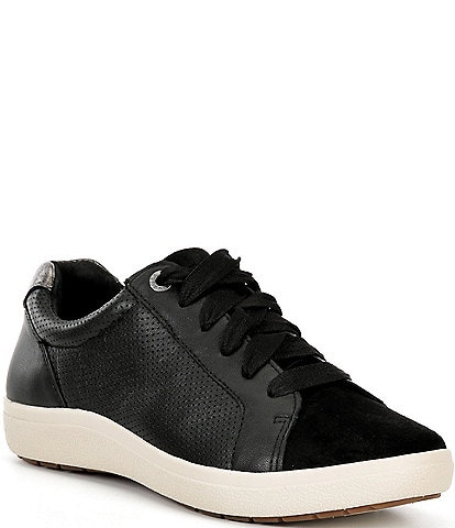 Aetrex Courtney Lace Up Perforated Leather Sneakers