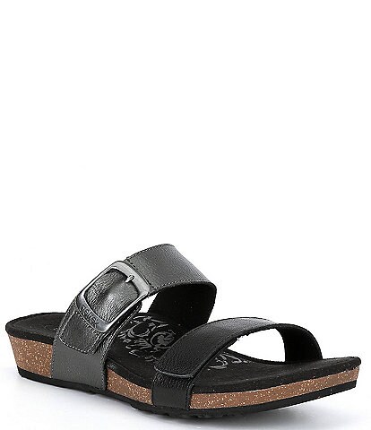 Aetrex Daisy Leather Buckle Sandals