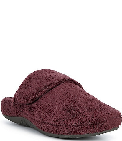 Aetrex Mandy Plush Closed Toe Adjustable Slippers