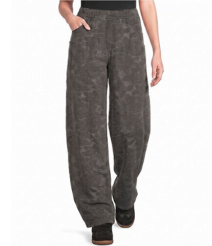 AFRM Ryan Lace Printed High Rise Barrel Leg Coordinating Sweatpants