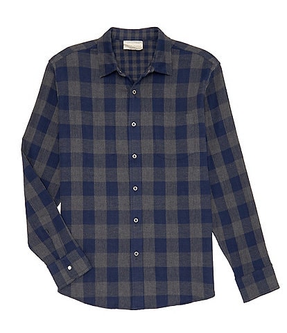 Age Of Wisdom Reversible Gingham Long Sleeve Woven Shirt