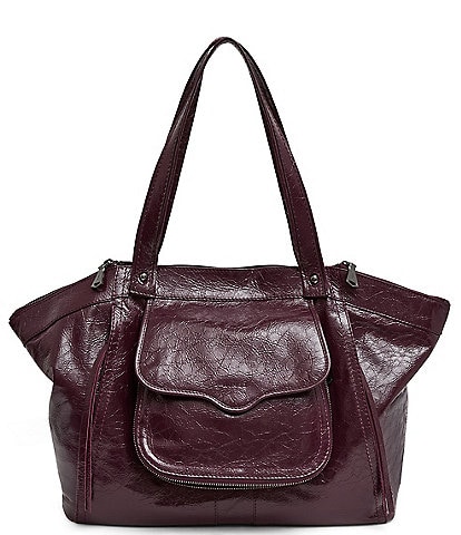 AIMEE Downtown Crinkle Leather Tote Bag