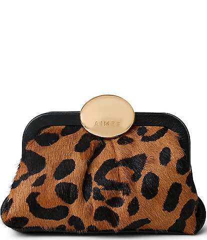 AIMEE Full Circle Mini Leopard Frame Crossbody Bag