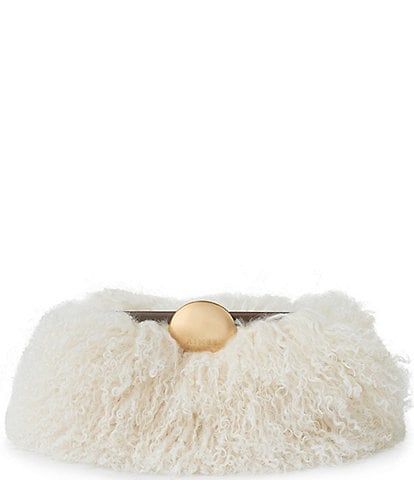 AIMEE Full Circle Natural Shearling Novelty Clutch