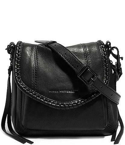 Aimee Kestenberg All For Love Mini Solid Black Leather Crossbody Bag